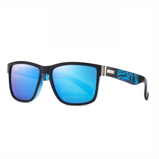 Livano Polaroid Zonnebril - Zonnenbrillen - Zonnenbril - Sun Glasses - Sunglasses - Techno Bril - Rave & Festival - Premium Quality - Blauwe Lens