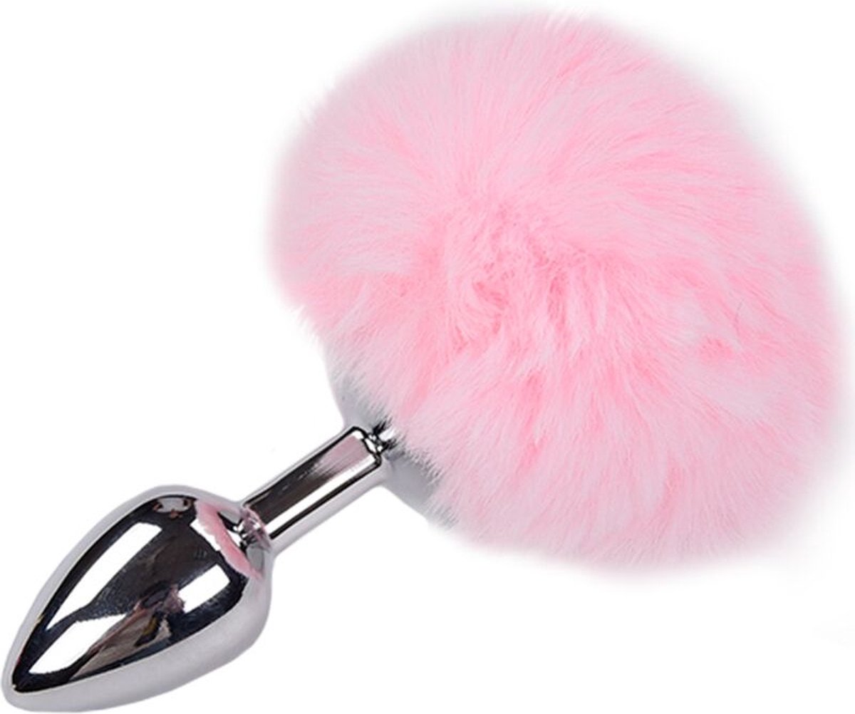 Goedkoopste ALIVE - ANAL PLEASURE PLUG SMOOTH METAL FLUFFY PINK SIZE S | SEKSSPEELTJES VOOR VROUW| SEX TOYS VOOR VROUW | BUTTPLUG