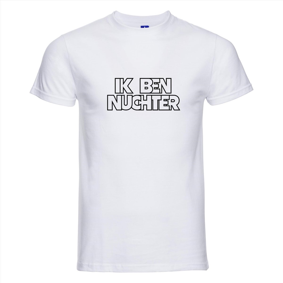Ik ben nuchter T-shirt - 100% Katoen - Maat XL - Classic Fit - Wit