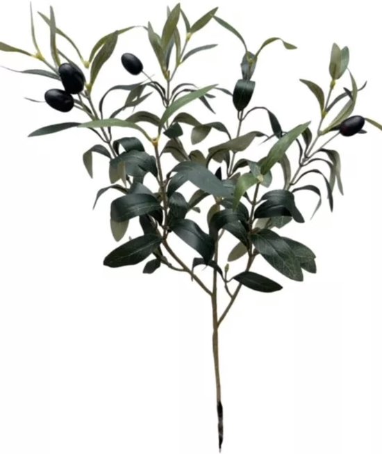 Kunst olijftak met olijven - 70 cm