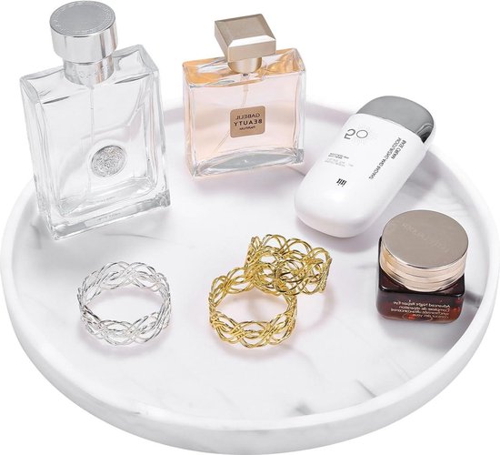 Make-up Organizer Cosmetische Organizer 360 Graden Roterende Make-up Organizer, Ronde Cosmetische Organizer, Parfum Dienblad, Parfumhouder, Lotions, Huidverzorging Case Make-up Organizer (Kleur: Wit