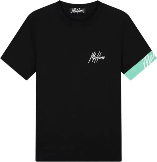 Malelions Captain T-Shirt 2.0 Black/Turquoise