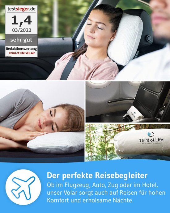 Oreiller De Voyage Cervical - Pliable, Lavable, En Mousse à Mémoire De Forme (NEUF)