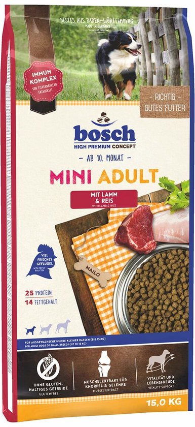 Voer BOSCH Volwassen Lam 15 kg