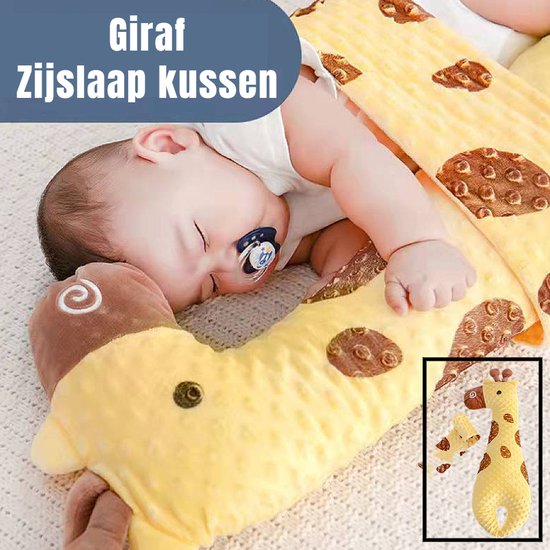 Foto: Allernieuwste nl giraf zijslaap kussen baby met riem zijligkussen rolkussen zijslaapkussen plat hoofd coussin de couchage lat ral girafe b b avec ceinture cadeau de maternit kraamcadeau giraf 80 x 25 cm