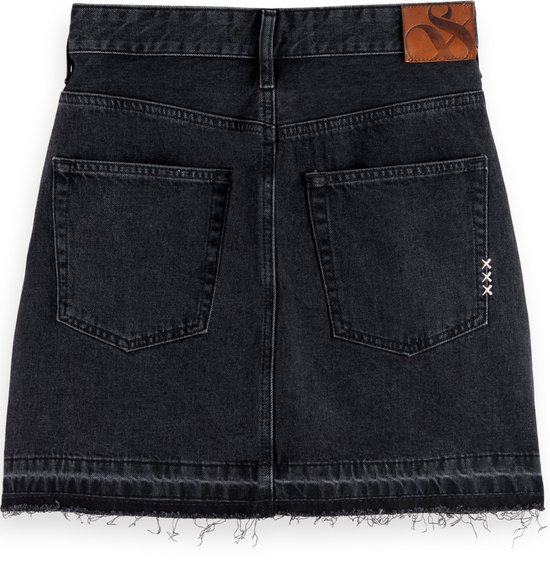 Scotch & Soda WASHED BLACK DENIM MINI SKIRT WITH CARGO POCKETS Dames Rok - Maat L