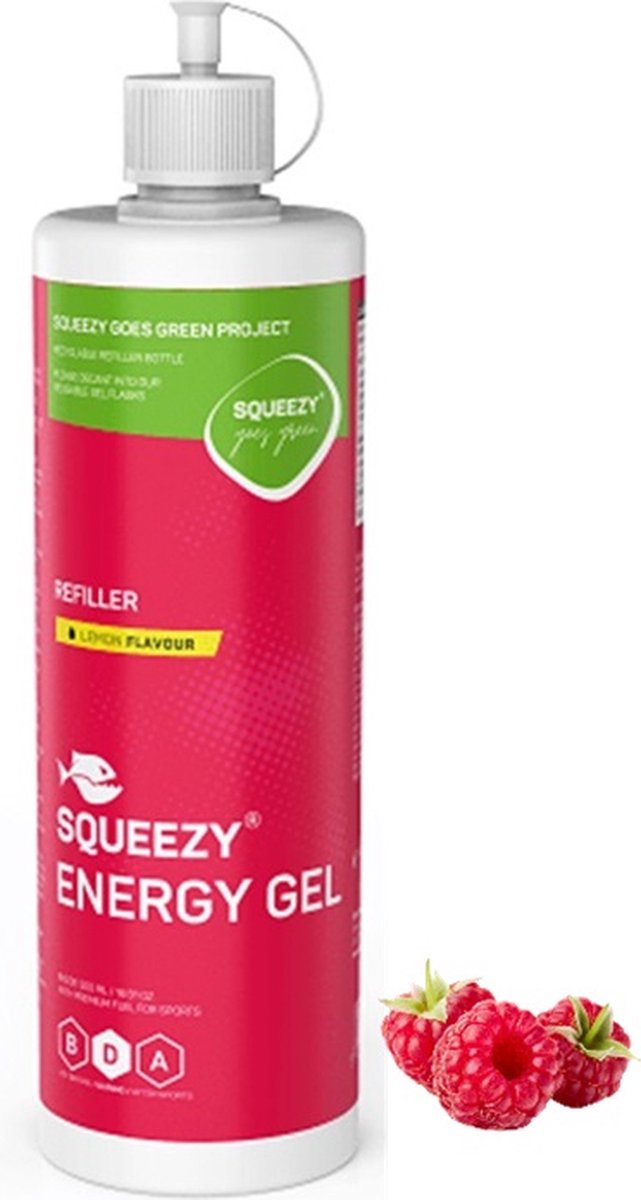 Goedkoopste Squeezy Energy gel Refiller 500ml Framboos
