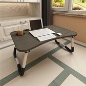 Laptopbedtafel, klaptafel, bureau, laptoptafel, Bed table - Dienblad voor in Bed met Opklapbare Poten voor Ontbijt 40D x 60W x 26H centimetres