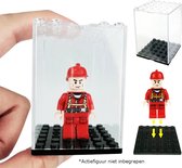 Bouwstenen actiefiguren Acryl vitrine (2 stuks) | Geschikt voor Lego-figuren | Stofdicht | Lego | Acrylic | Opslag | Actiefiguren | Stapelbaar