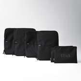 Mía - Compression Packing Cubes - Packing Cubes - 6 delig - Koffer Organizer Set - Compression Cube - Compressierits - Zwart