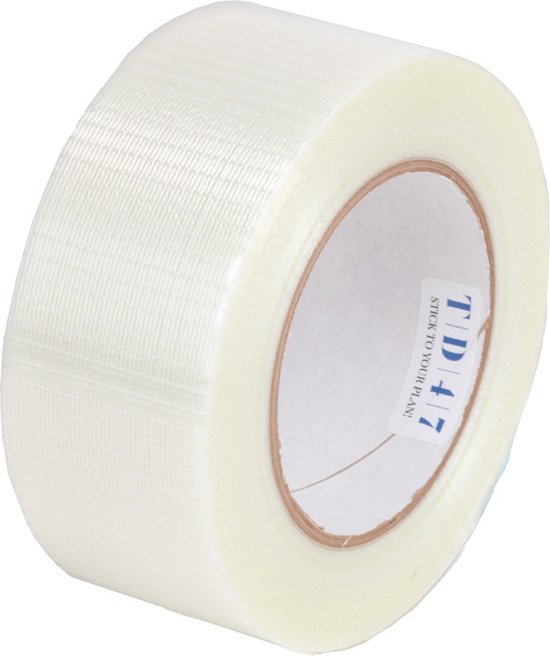 TD47' Ruban d'emballage en lin TD47 50 mm x 66 m de longueur renforcée