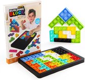 Ainy - Pop it Speelgoed Tetris 3D Puzzel - fidget toys smartgames IQ legpuzzels bordspellen voor kinderen jongens & meisjes | 27 popit montessori educatief puzzels stukjes - A 4 formaat | reisspellen vanaf 3 jaar