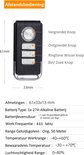 Afstandsbediening met vergrendel-, ontgrendel-, ringtone- en bel/zoek knop.