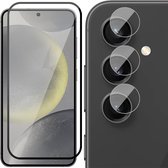 Screenprotector & Camera geschikt voor Samsung Galaxy S24 - Volledig Dekkend Glas
