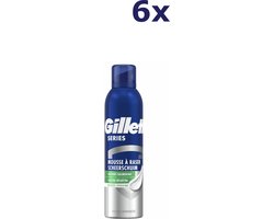 Gillette Series - Scheerschuim - Gevoelige Huid - With Aloe Vera - 250ml x 6
