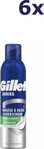 6x Gillette Series scheerschuim 250ml gevoelige huid