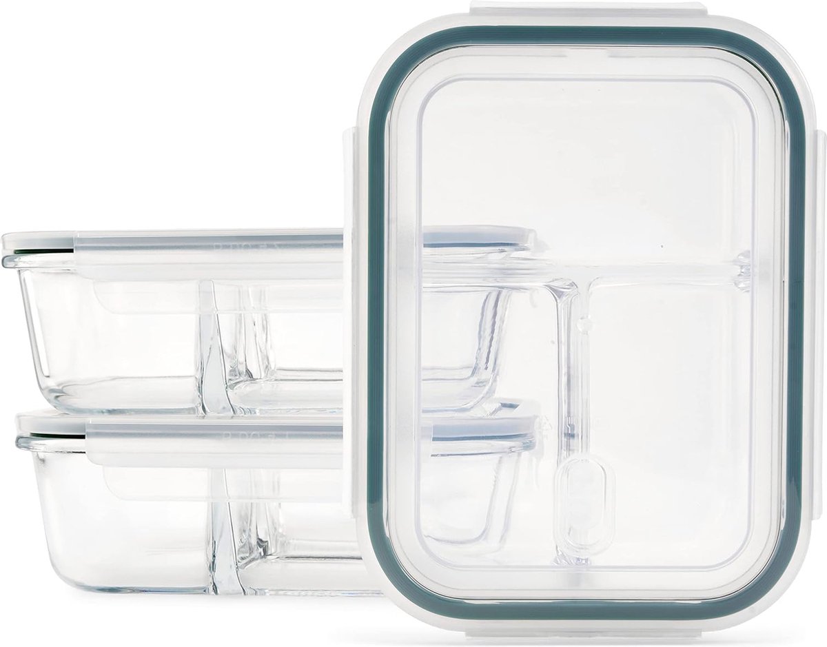 Premium Meal Prep dozen glazen container met deksel geschikt voor