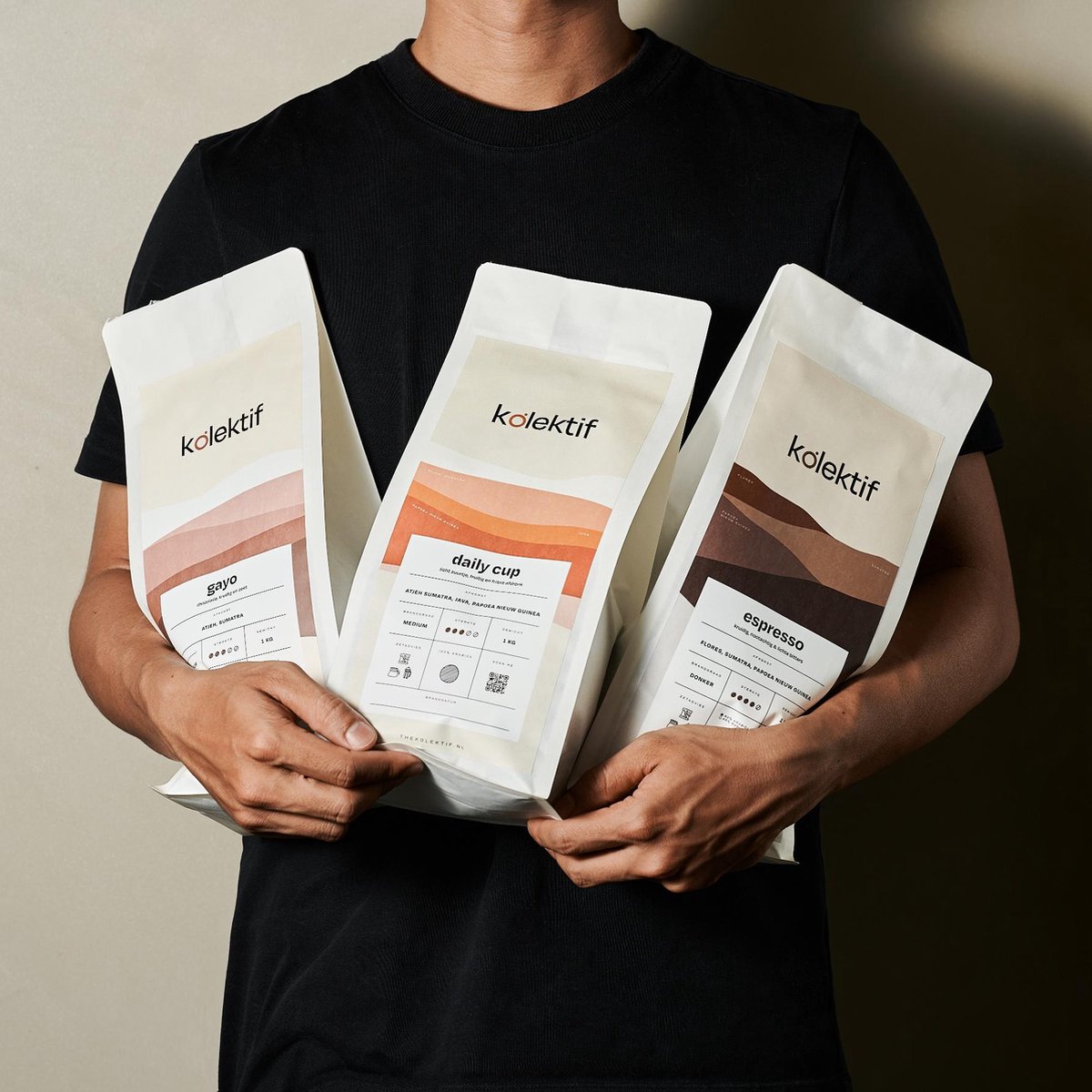 Goedkoopste Koffiebonen proefpakket 3 x 1.000 gram - Vers Gebrand - Héérlijke koffiebonen - 2 x 100 arabica 1 melange met robusta | The Kolektif