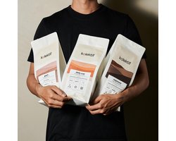 Koffiebonen proefpakket 3 x 1.000 gram - Vers Gebrand - Héérlijke koffiebonen - 2 x 100% arabica + 1 melange met robusta | The Kolektif