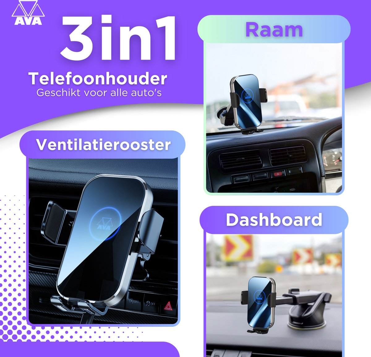 AVA AVA Electronics Telefoonhouder Draadloze Oplader - afbeelding 5
