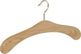 De Kledinghanger Gigant - 12 x Garderobehanger eikenhout naturel gelakt met messinghaak, 45 cm