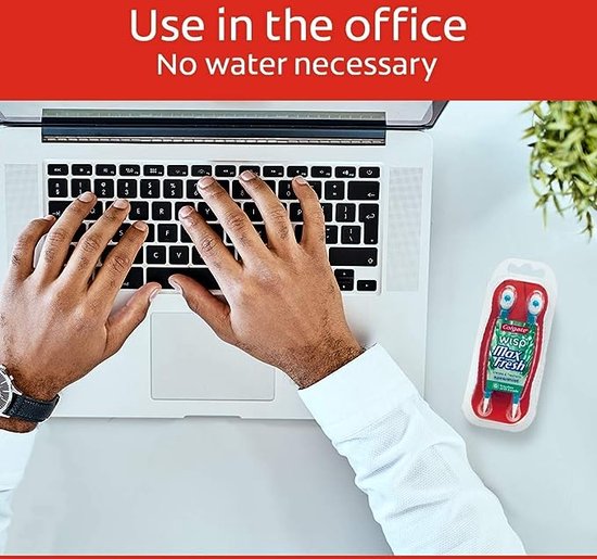 Colgate Max Fresh Wisp - Dents - Mini Voyage Jetable - Brosses à dents Menthe poivrée - Pour une haleine fraîche - 24 PCS