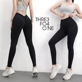 Sportlegging dames Scrunch zwart maat S - Sportkleding dames - Sportbroek dames - Sportlegging - Push up - Shape legging - Sportlegging dames high waist - Hardloopbroek dames - yoga legging dames