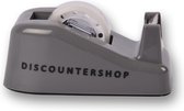 Discountershop Grijze Plakbandhouder Dispenser Set - Inclusief 2 Rollen 12mm Plakband - - Voor Klussen, Kantoor & School - 10cm x 5.5cm x 4cm