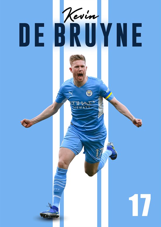 Poster Kevin De Bruyne - Collection Goal - Manchester City - Format A2+ 43,2 x 61 cm - Posters de Voetbal - Peut être encadré - Cadeau de Voetbal