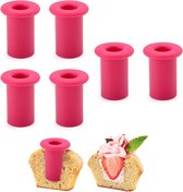 Pak van 12 siliconen koekjesvormers, bakbekers, siliconen cupcake-uithollers, perfecte uitsparingen voor professionele muffins, cupcakes, cupcake-snijplotter voor het uithollen van vullende muffins cupcakes