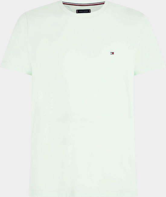 Tommy Hilfiger T-shirt korte mouw Groen Stretch Slim Fit Tee MW0MW10800/LXZ