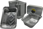 Aluminiumbakje 911 ml ZONDER deksel - 100x - aluminium wegwerpbakjes - aluminiumbakjes - ovenschalen - eten vers/warm bewaren