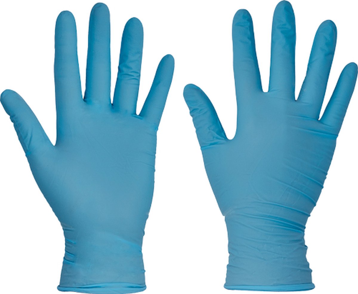 Cerva BARBARY wwhs.nitril pow (bx=100pc) 01090002 - Blauw - 8