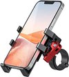 Fiets telefoonhouder - 7,1 x 8,2 x 3,5 cm - Zwart-Rood - 360° Rotatie