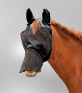Waldhausen PREMIUM vliegenmasker met oor- en neusbescherming Extra Full Zwart