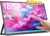 EVICIV - Draagbare touch monitor - 18,5 inch - 120 Hz - draagbaar - FHD 1080P - IPS - mobiel display - tweede scherm met verstelbare standaard - mini HDMI Type-C voor laptop, pc, telefoon, PS4/PS5, VESA-compatibel