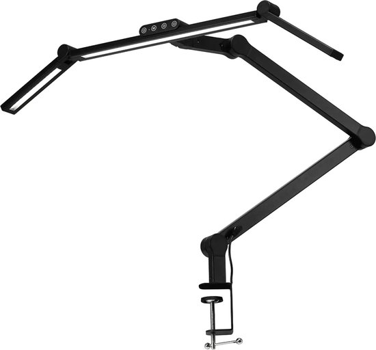 Nagel Lamp LED zwart met tafelklem- Met dimfunctie- Nagel lamp -Manicure – Verlichting