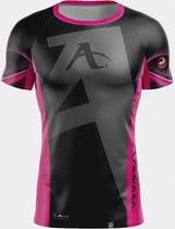 T-shirt Arawaza | coupe sèche | noir-rose (Taille: M)