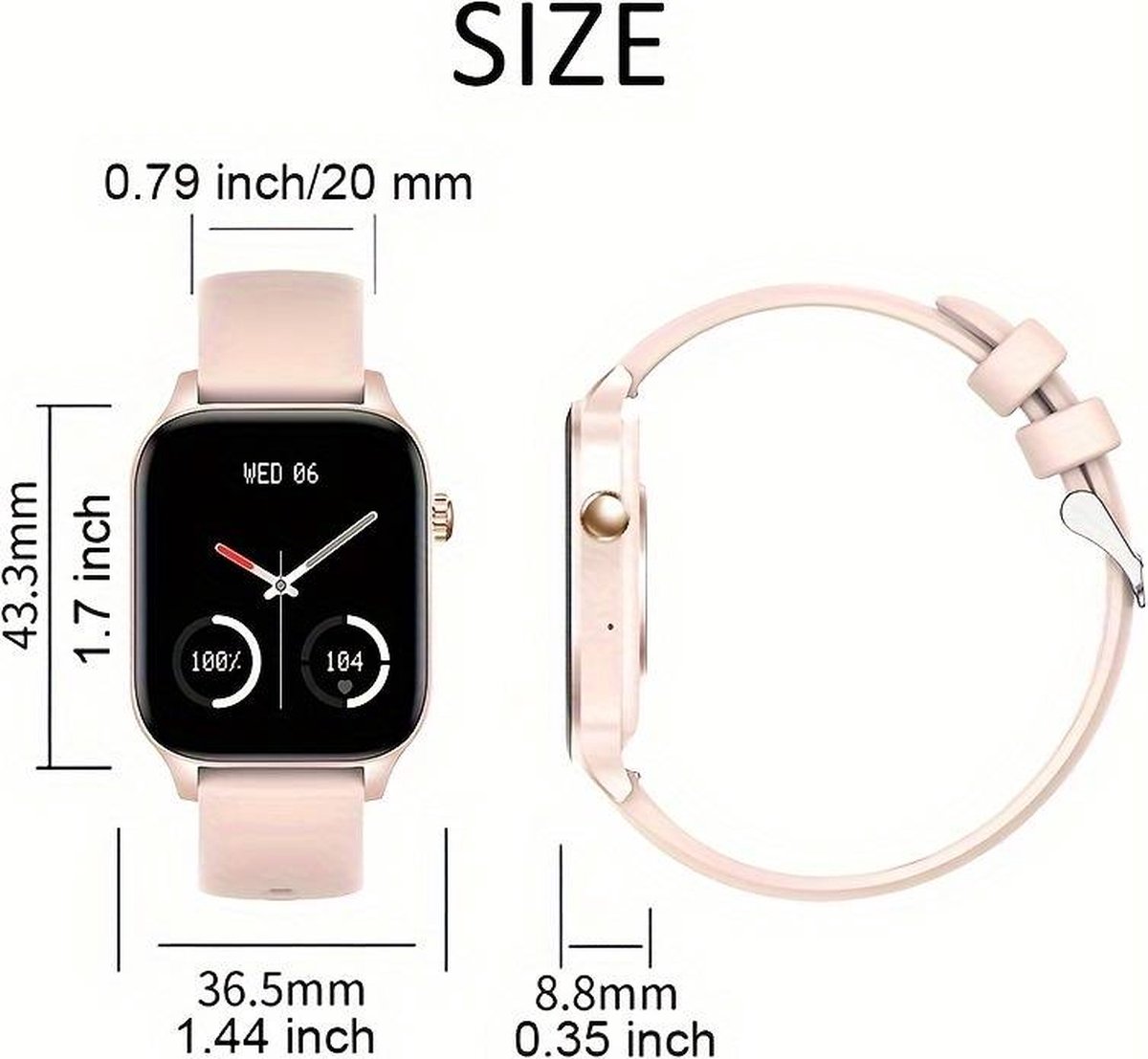 Afbeelding 3 van TD Smartwatch Fitness Zwart