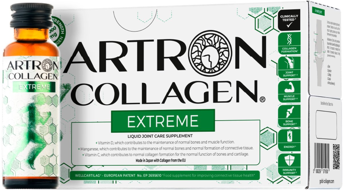 Goedkoopste GOLD COLLAGEN ARTRON EXTREME (10x50ml) - Vloeibaar supplement voor gewrichtsondersteuning - Gezondheid & herstel spieren-bindweefsels-kraakbeen-botten-gewrichten -10.000 mg gehydrolyseerd collageen -18 ACTIEVE ingrediënten - Efficiënter dan poeders