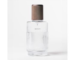 AQUALEX Nova Rose Gold glazen fles met opdruk BRUIS water - 75 cl - 750 ml - Karaf - Waterkan - Glas