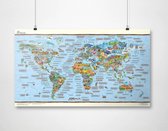 CabinMax Wereld Kraskaart - Scratch Map - Buitensporige Feiten Krasmap - Kras Je Reislanden