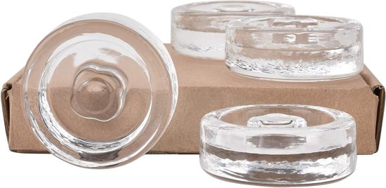 DBAATTZ Fermentatiegewichten, 4 stuks fermentatie glas gewichten, inmaakglas gewicht voor komkommers, glas gewichten voor fermentatie 7 cm, glasgewichten voor fermentatie met brede opening