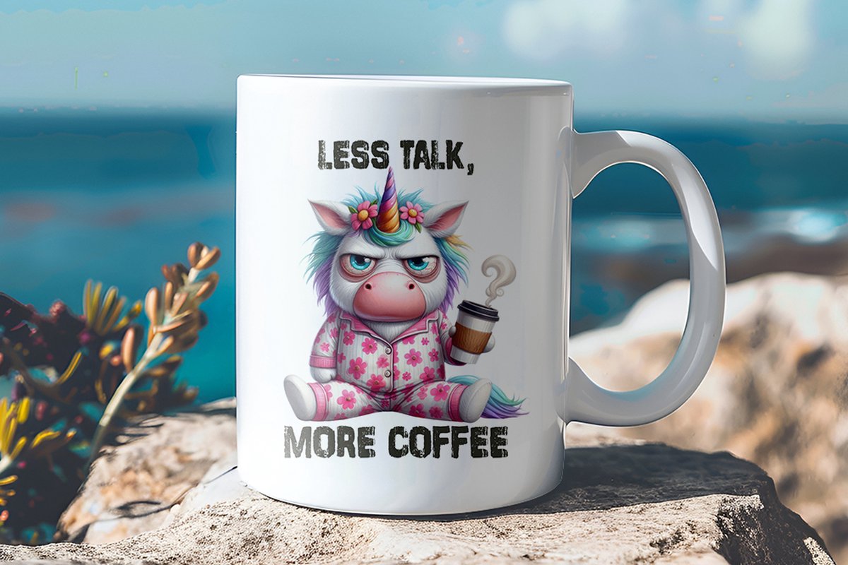 Mok – "Less Talk - More Coffee" – Voor de Koffiepuristen