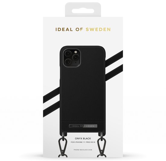 iDeal of Sweden Étui avec collier pour iPhone 11 Pro/ XS/ X Onyx Noir