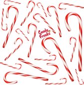 Zuurstokken - 20 stuks - Rood / Wit - Candy cane - Kerst - Zuurstok - Kerstdecoratie