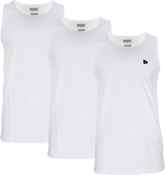3-Pack Donnay Muscle shirt (589006) - Tanktop - Heren - White (001) - maat 4XL