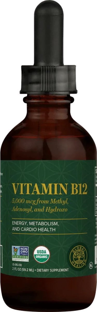 Goedkoopste Vitamin B12 | Vloeibaar en hooggedoseerd | Global Healing | 30 ml