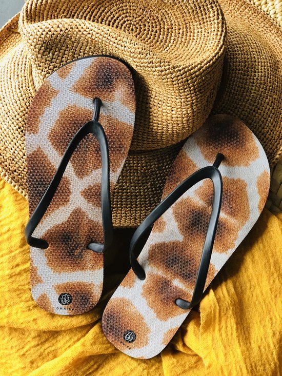 Owniez Flip Flops - Giraffe Print Slippers - Dames - Comfortabele en Duurzame Slippers - Maat 41/42