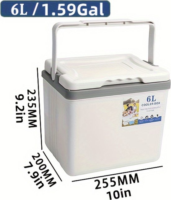 Livano Koelbox - Koeltas - Frigobox - Autokoelbox - Lichtgewicht - Coolbox - Wielen - Draagbaar - Wit van Livano — afbeelding 2